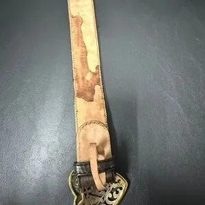 Gucci | Accessories | Gucci Tan And Gold Belt Price Is 